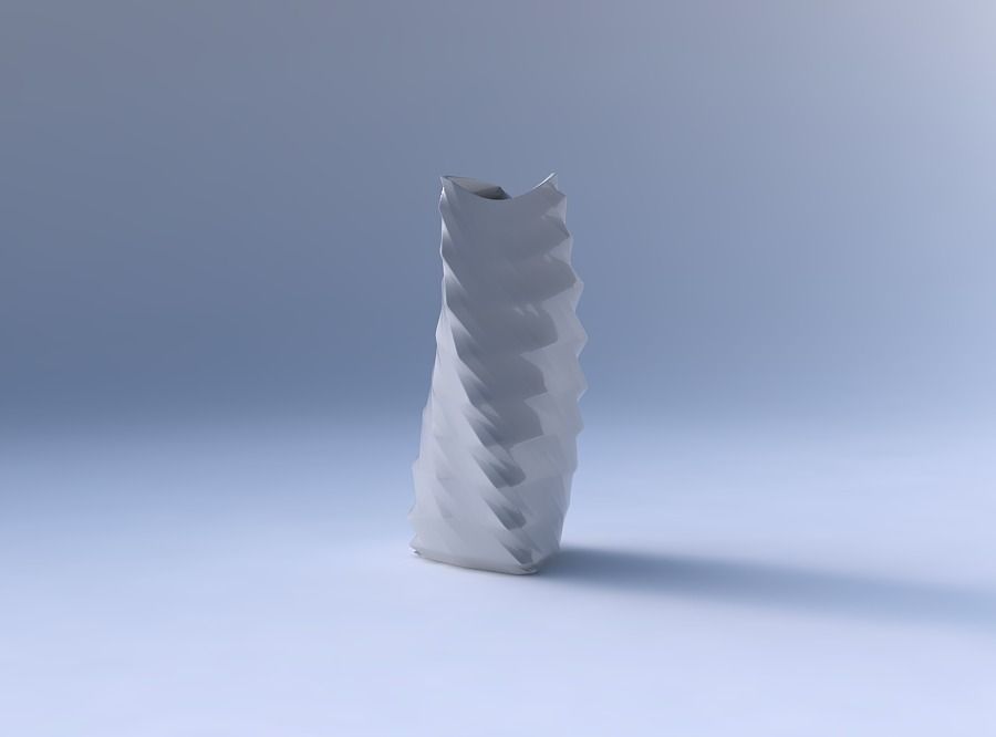 Vase twist curved tipping triangle 2 with secions and twisted... 3D print model_4