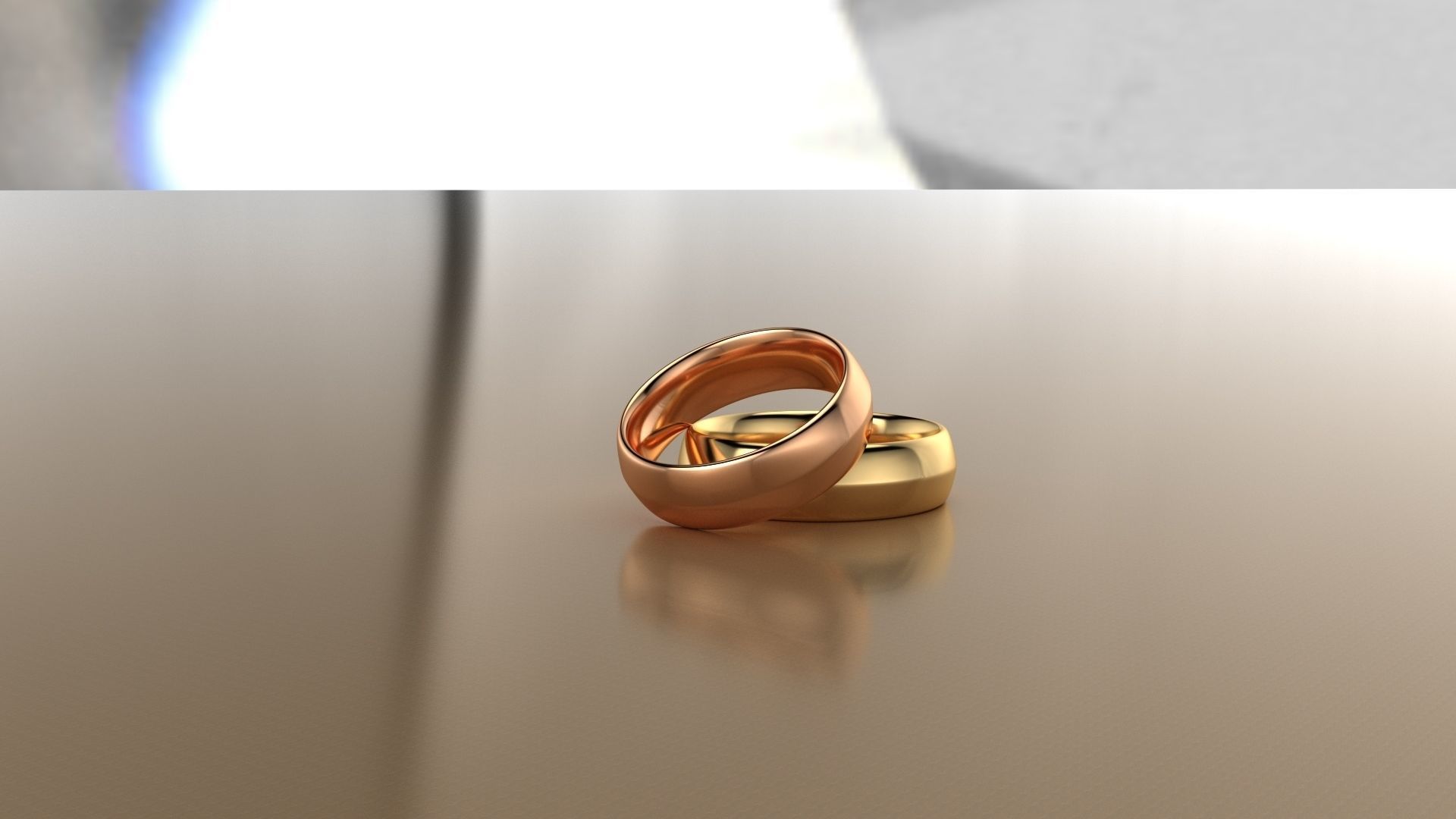 Pack 07 Simple wedding ring 3D print model_2