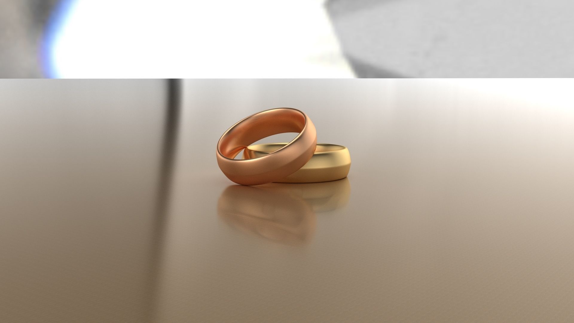 Pack 07 Simple wedding ring 3D print model_4