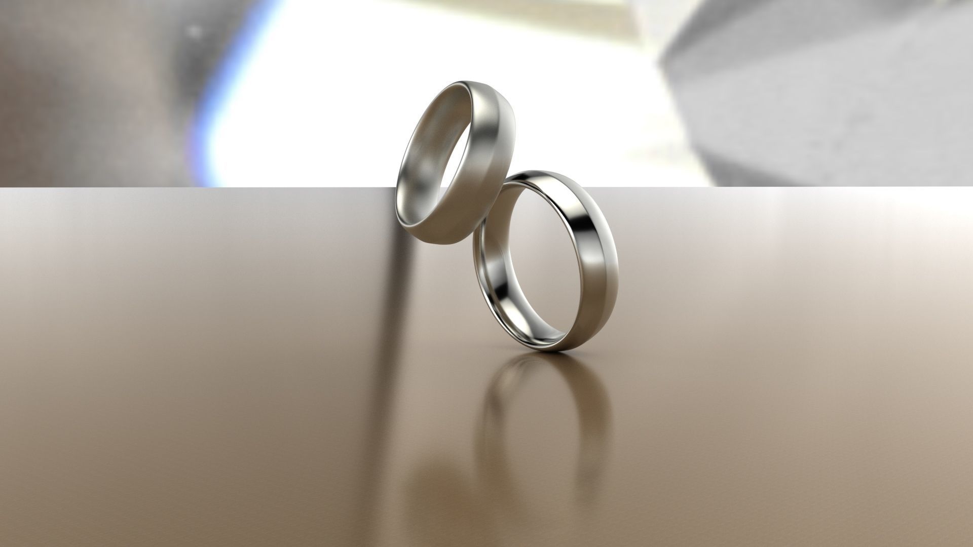 Pack 07 Simple wedding ring 3D print model_1