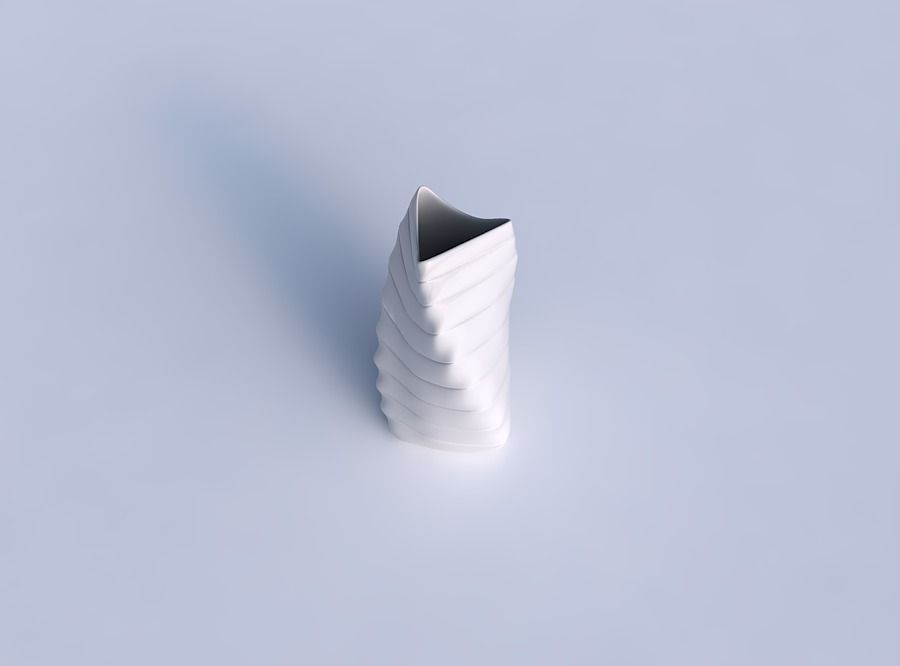 Vase twist curved tipping triangle 2 with smooth horizontal d... 3D print model_1
