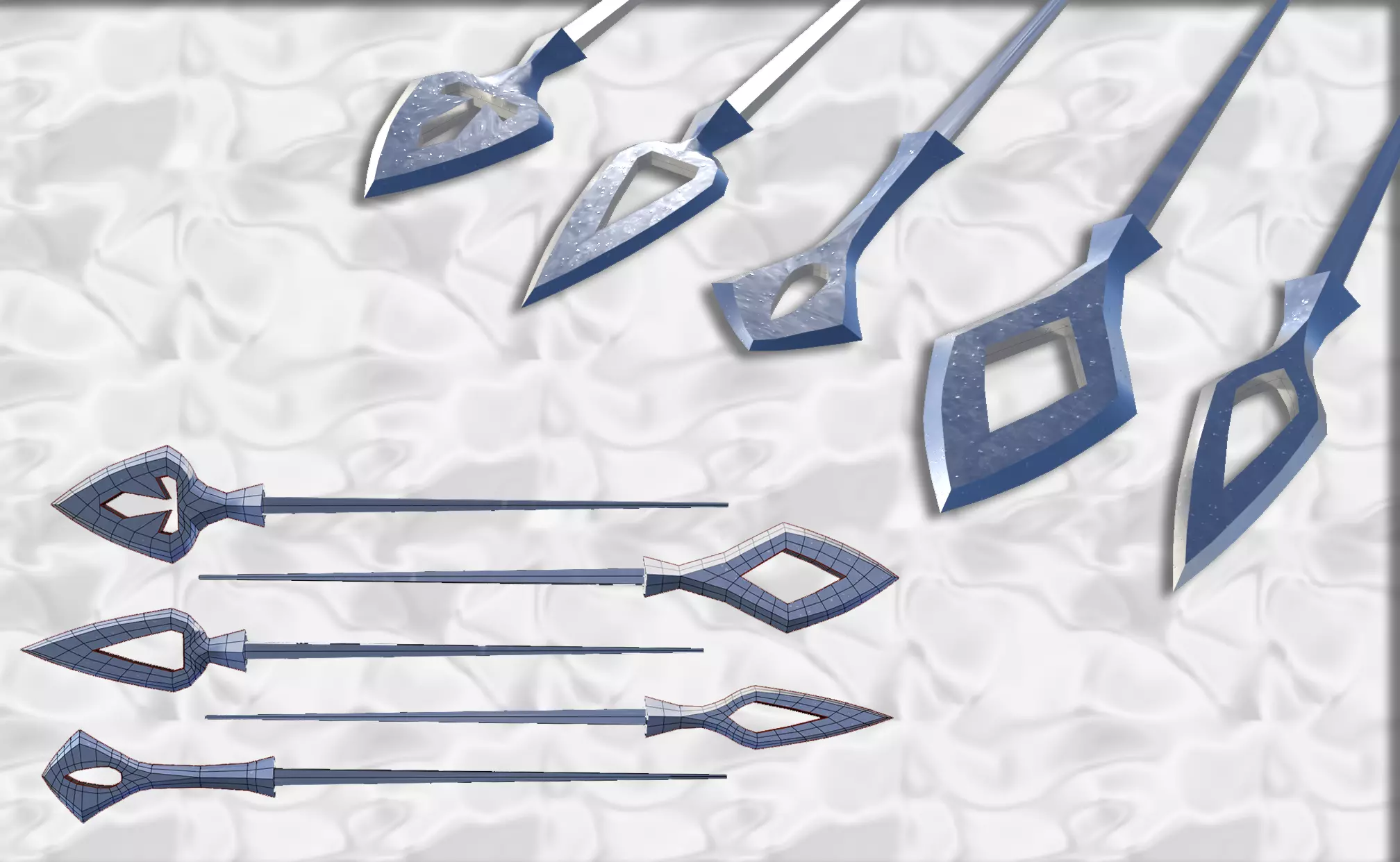 Japanese arrow head set 2 3D print model_0