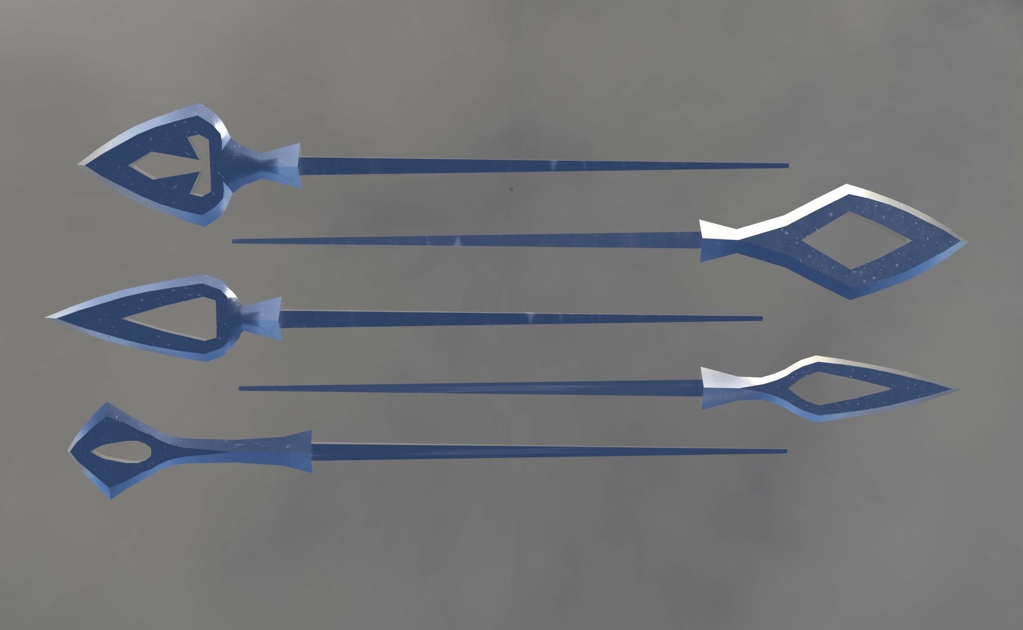 Japanese arrow head set 2 3D print model_4