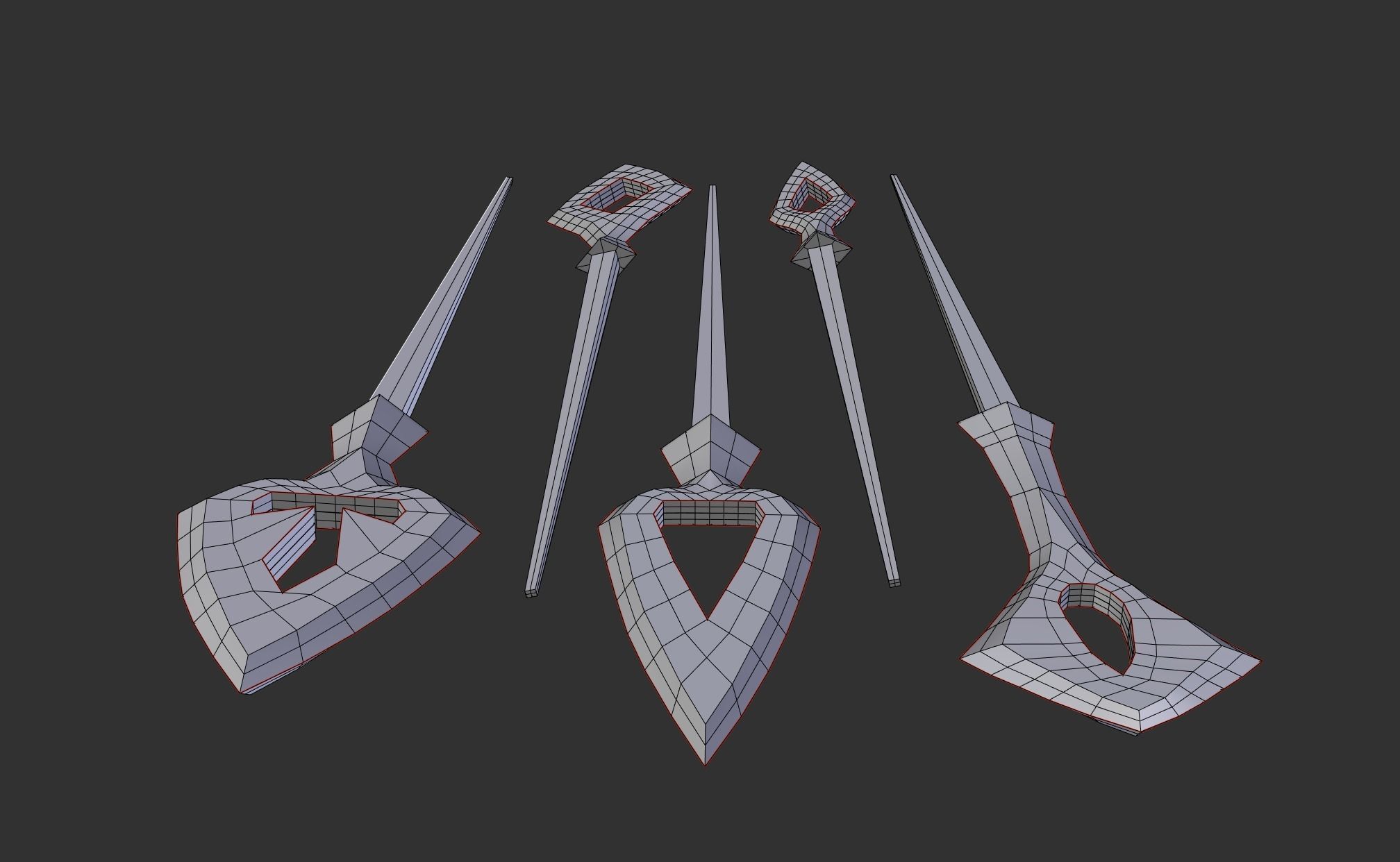 Japanese arrow head set 2 3D print model_2