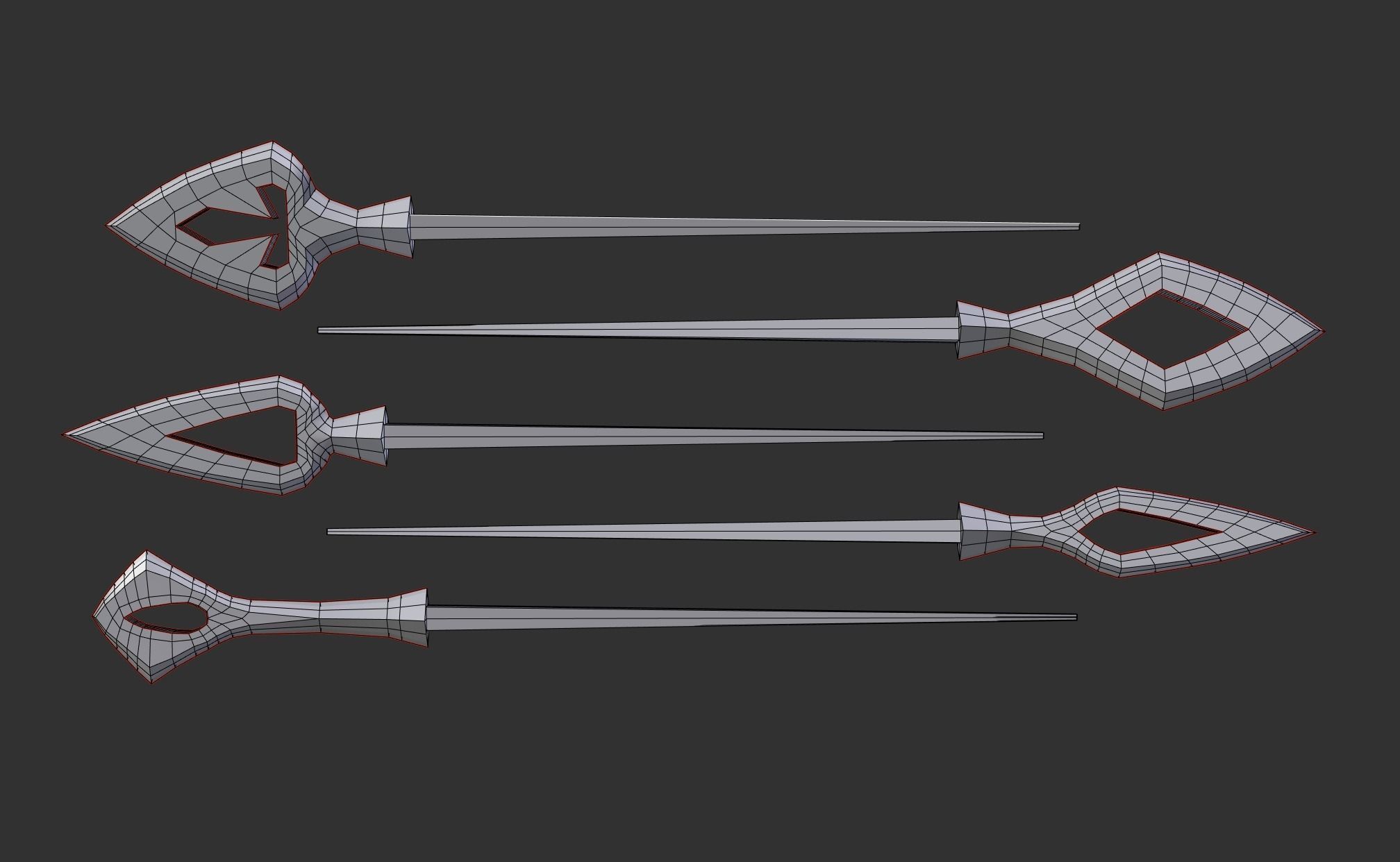 Japanese arrow head set 2 3D print model_1