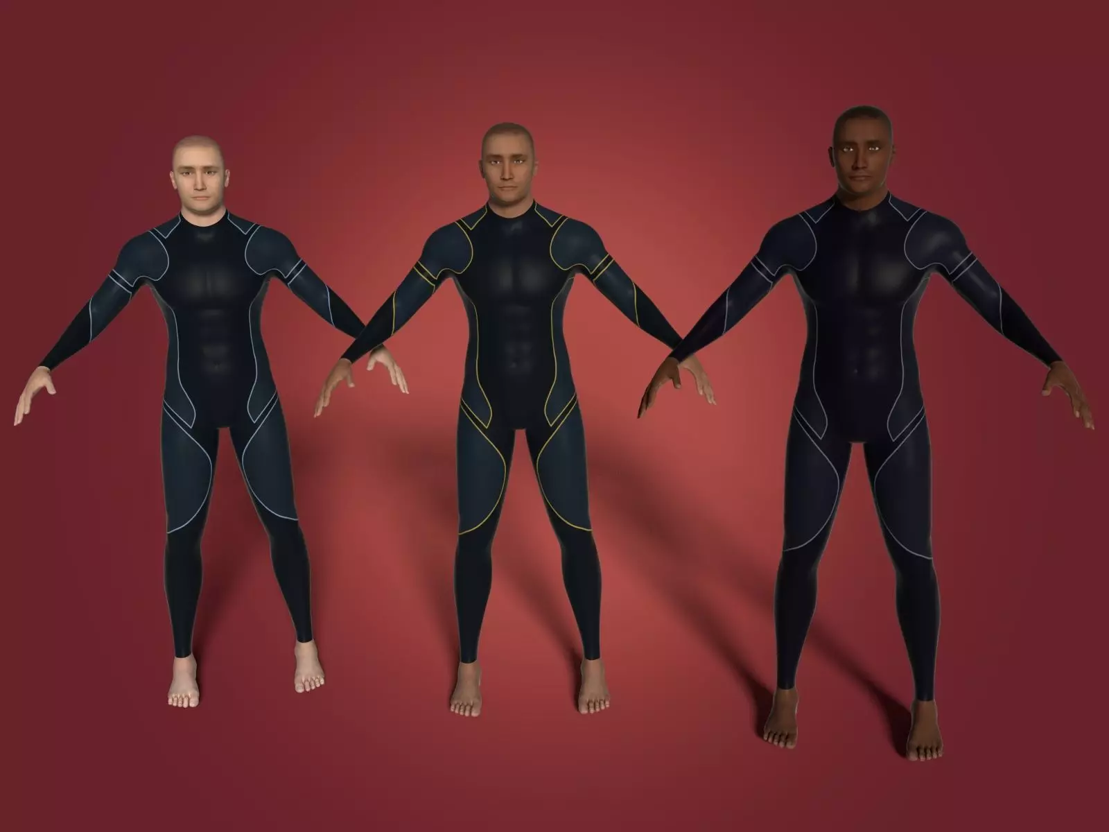 Surfer 3 Textures 3D model