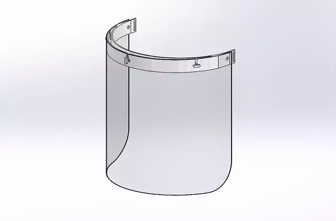 3D Printable face shield 3D print model