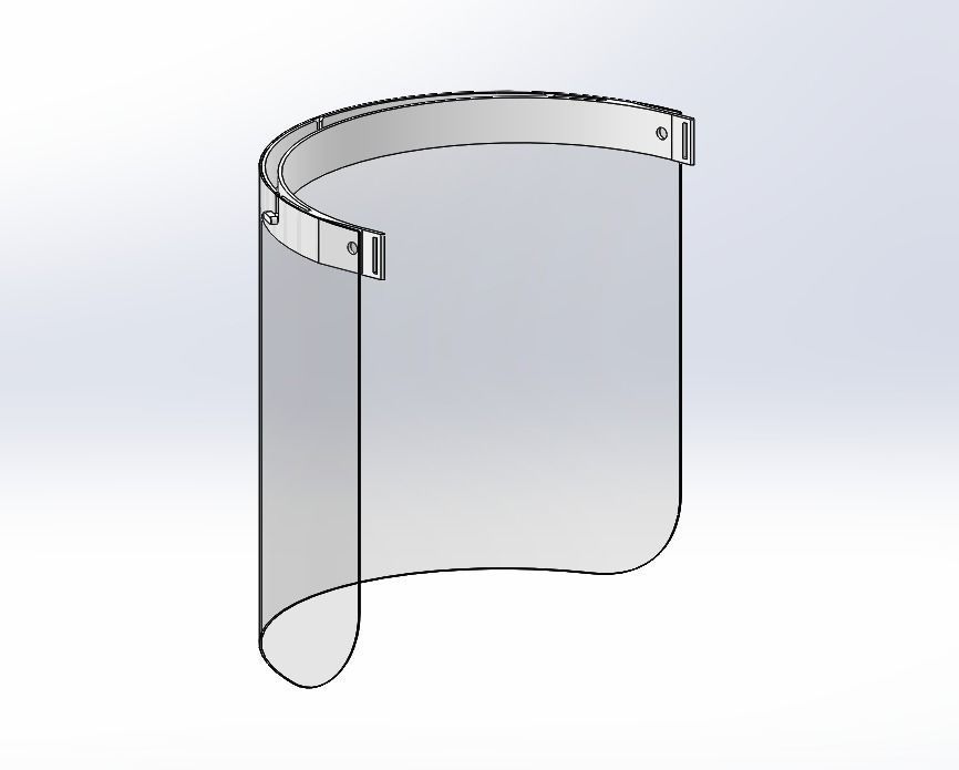 3D Printable face shield 3D print model_1