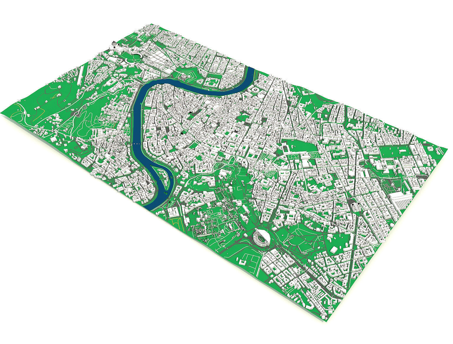 Rome city in Italy 3D model_3