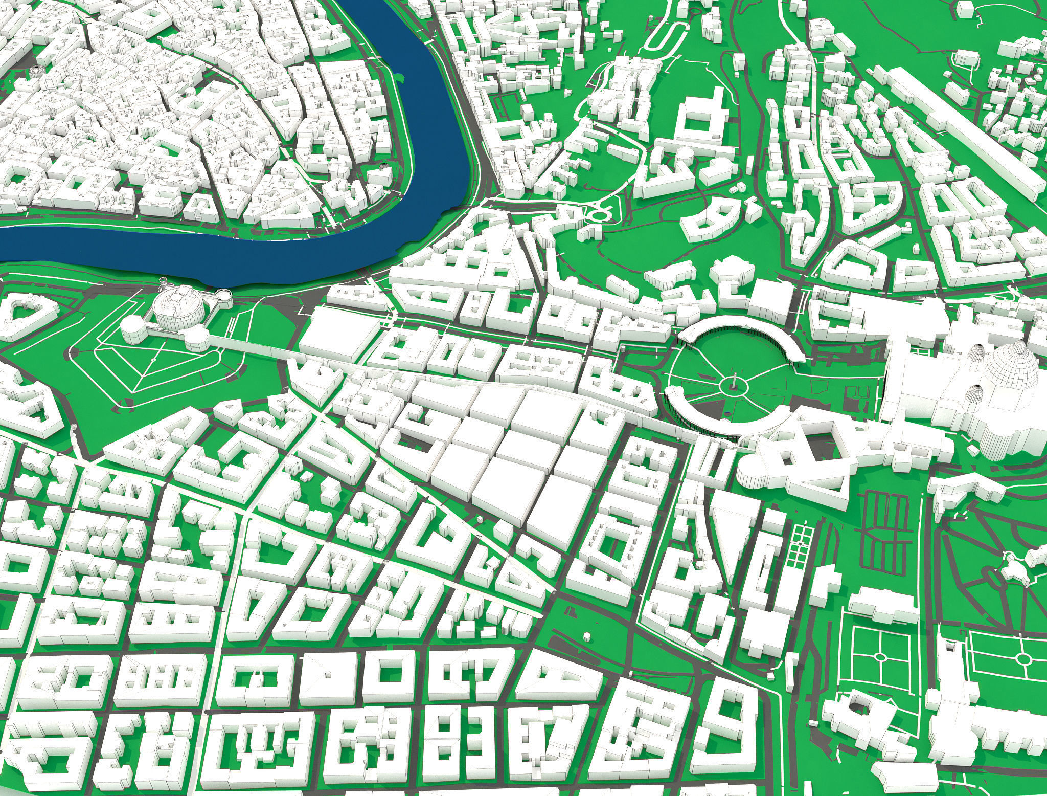 Rome city in Italy 3D model_4