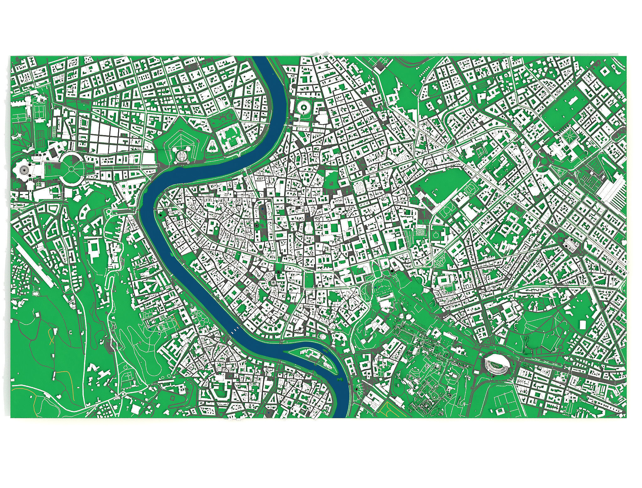 Rome city in Italy 3D model_2