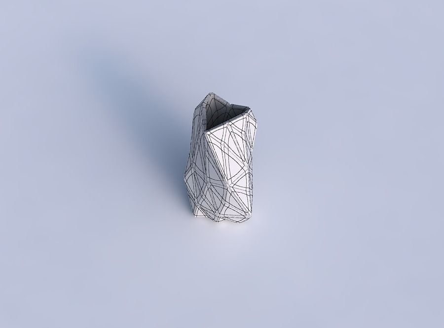 Vase twist curved tipping triangle 2 with triangle plates 3D print model_6