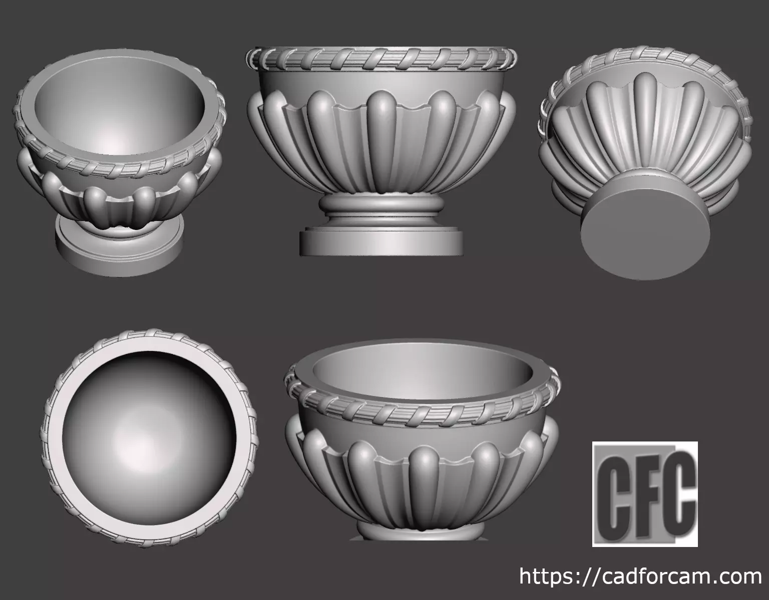 Decorative vase - 3d model for CNC - DecorativeVase004 3D print model