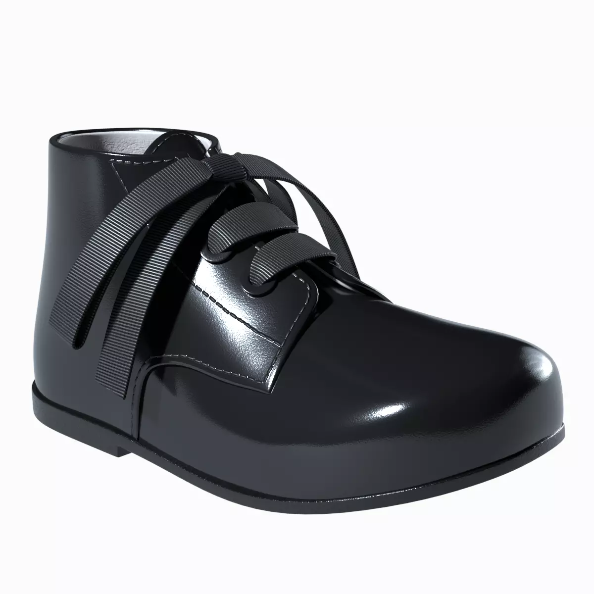 Patent leather boots Low-poly 3D model