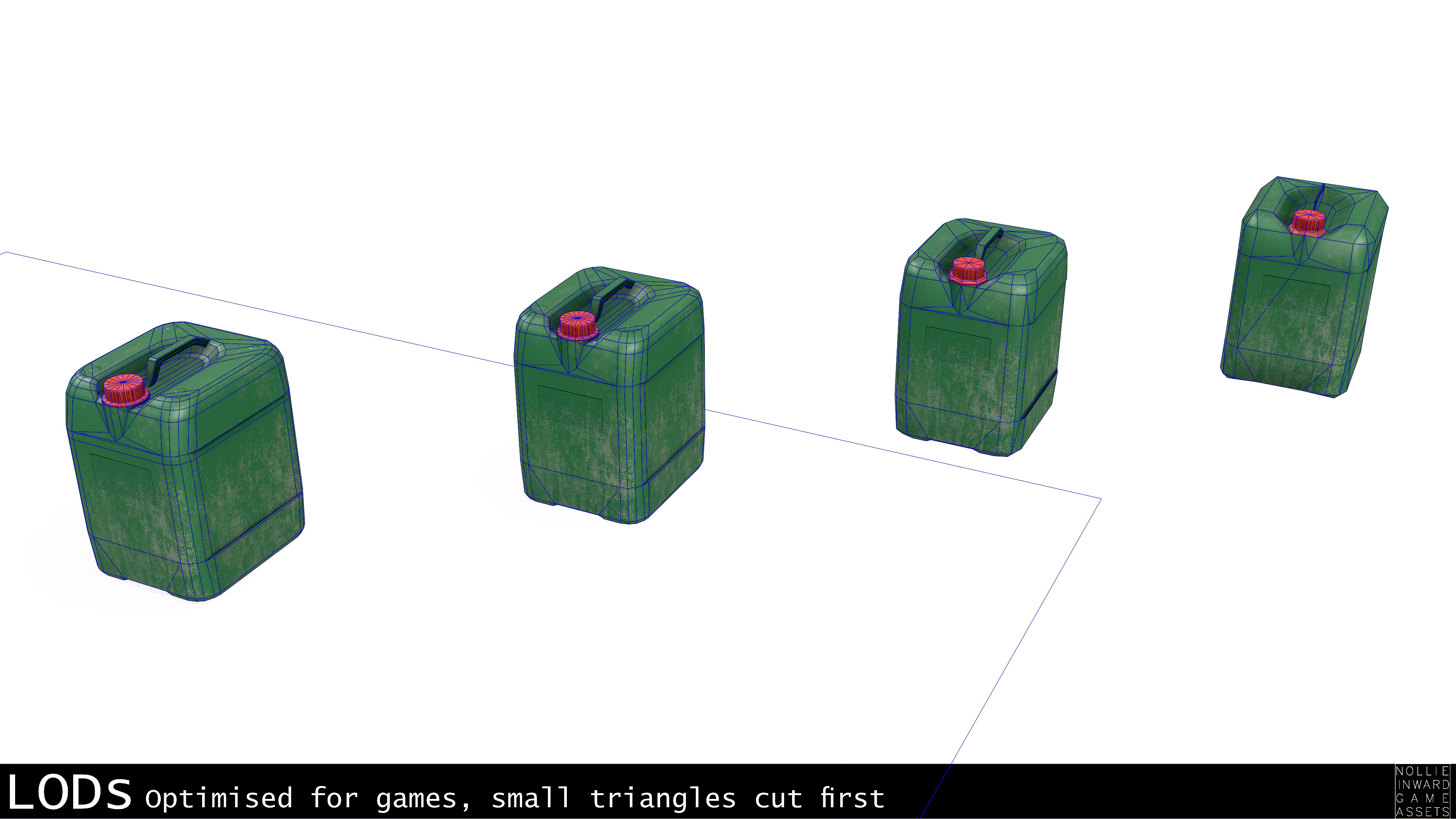 Canister Green Clean and Dirty Low-poly 3D model_4