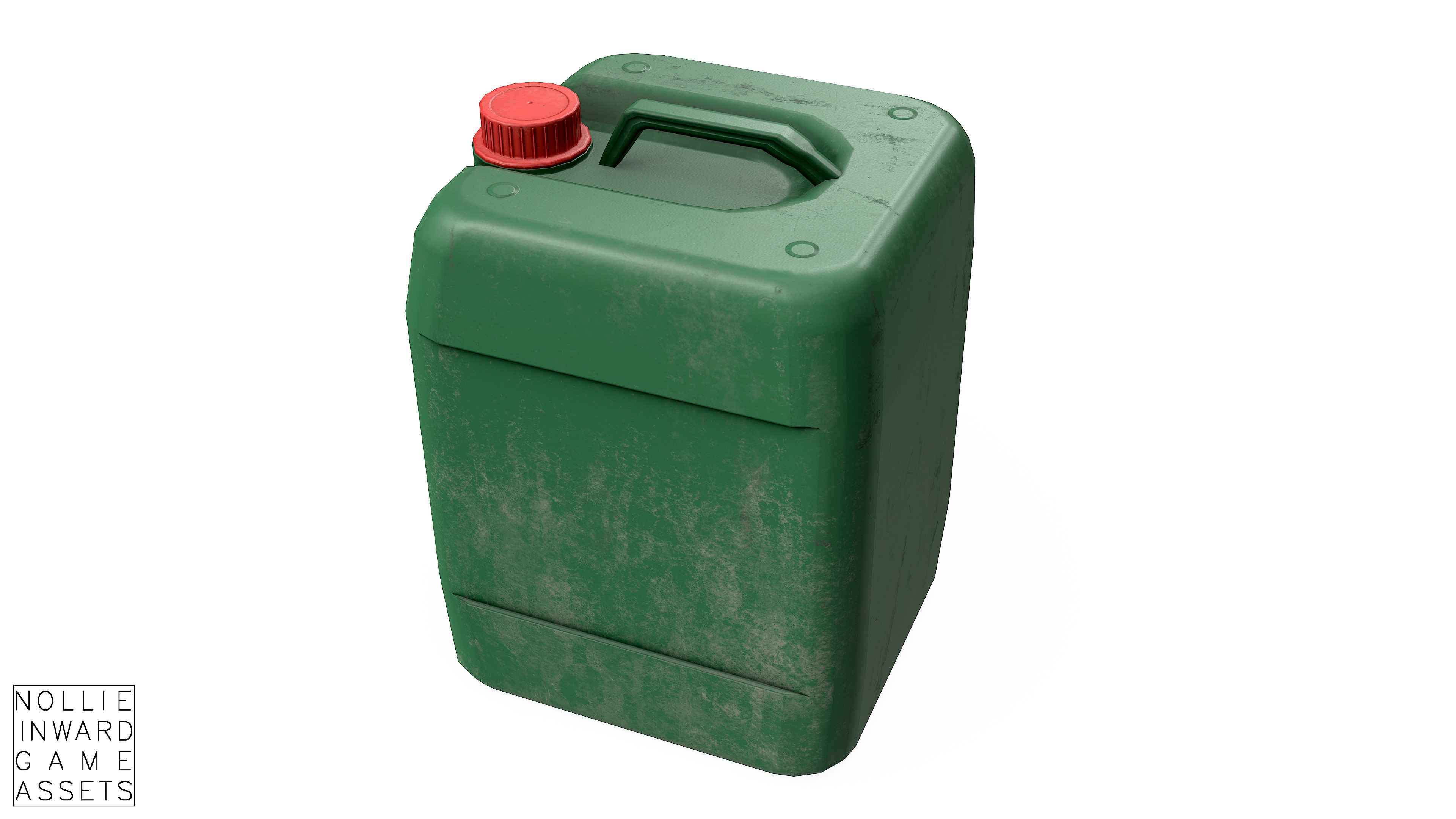 Canister Green Clean and Dirty Low-poly 3D model_11
