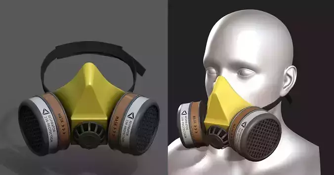 Gas mask respirator scifi military combat 