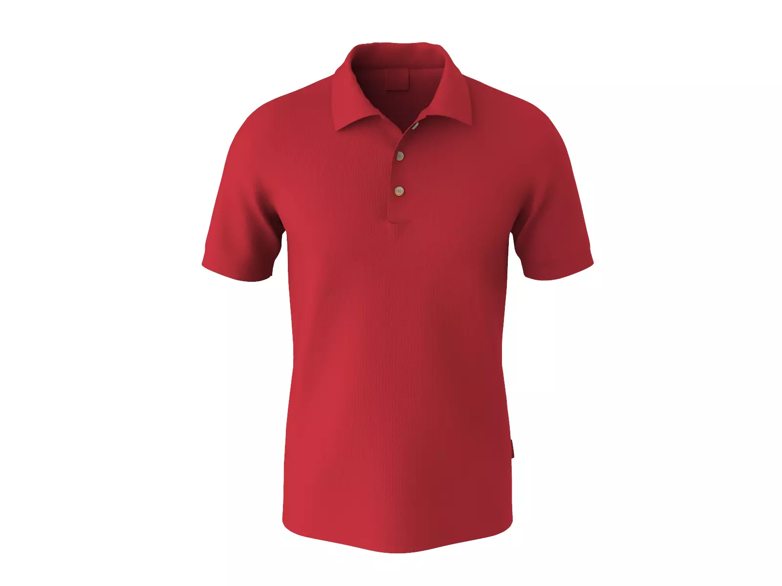 Male polo shirt- short sleeves 3D model