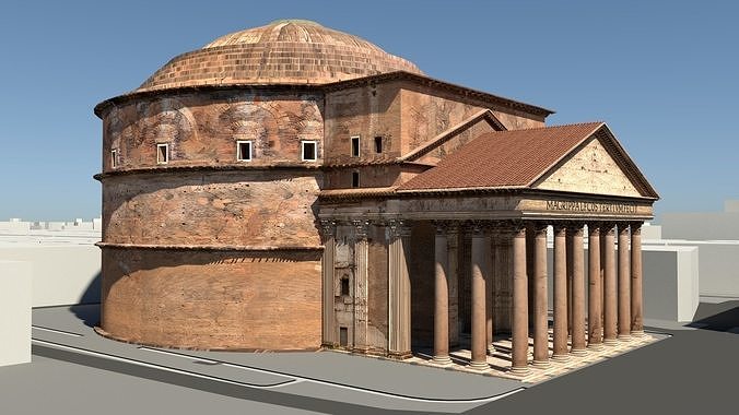 The Pantheon city of rome 3D model 5