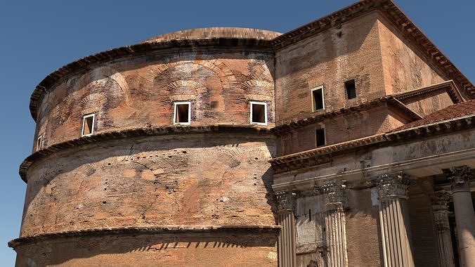 The Pantheon city of rome 3D model 3