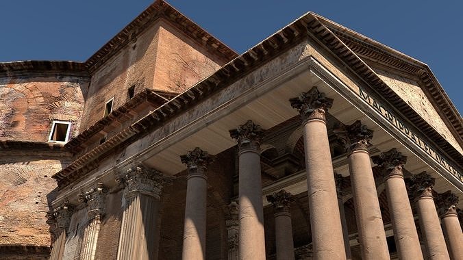 The Pantheon city of rome 3D model 4