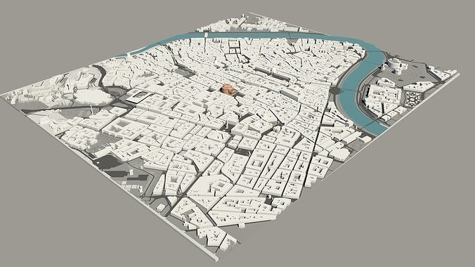 The Pantheon city of rome 3D model 6