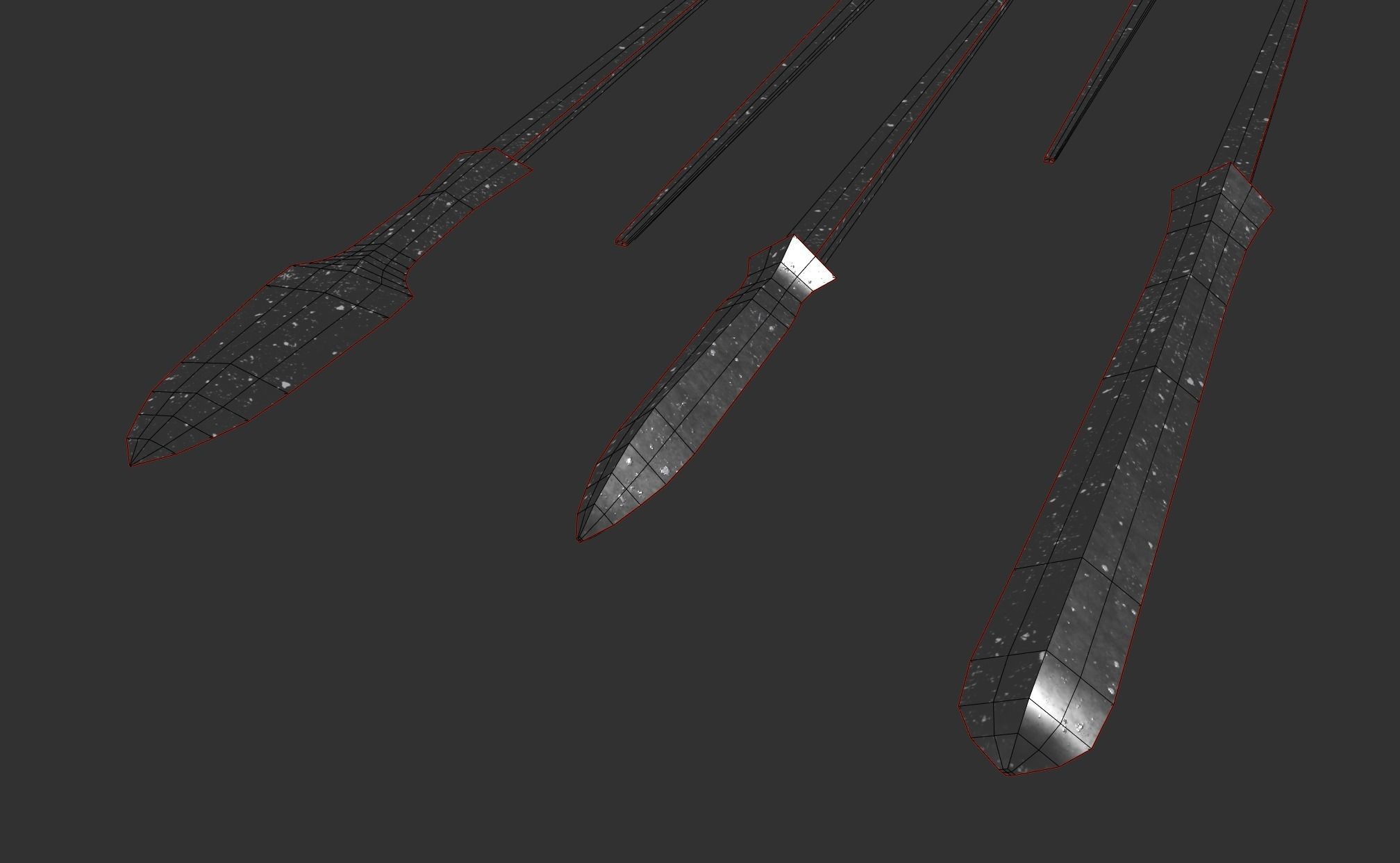 Japanese arrow head set 3 3D print model_10