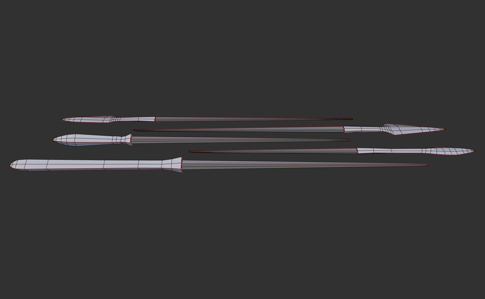 Japanese arrow head set 3 3D print model_13