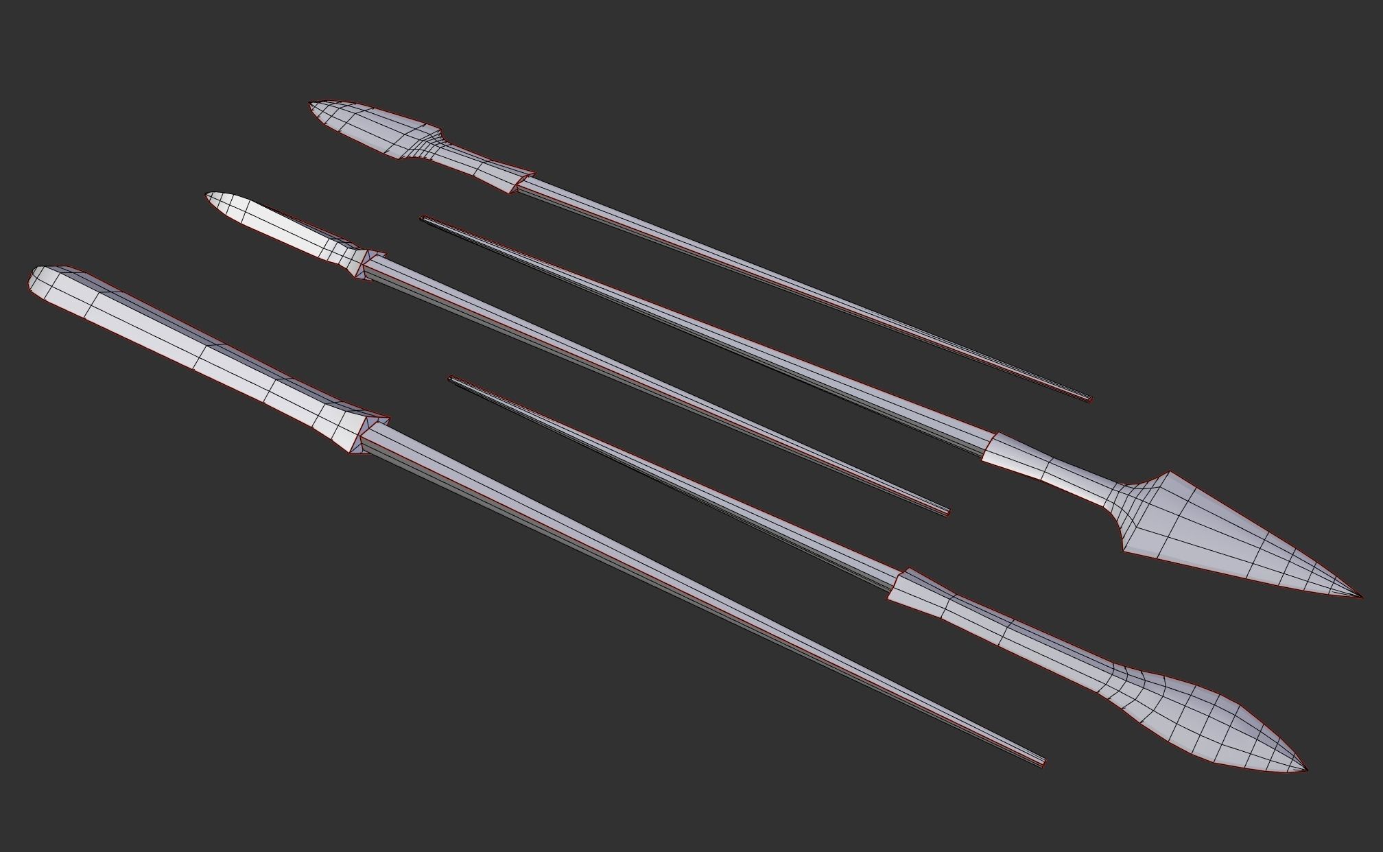 Japanese arrow head set 3 3D print model_7