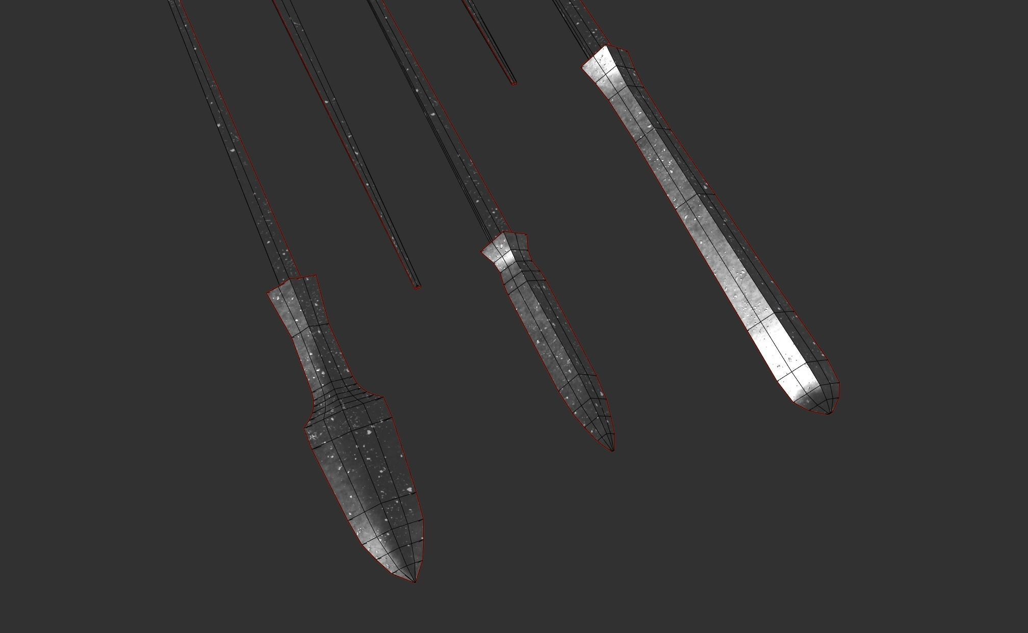 Japanese arrow head set 3 3D print model_9