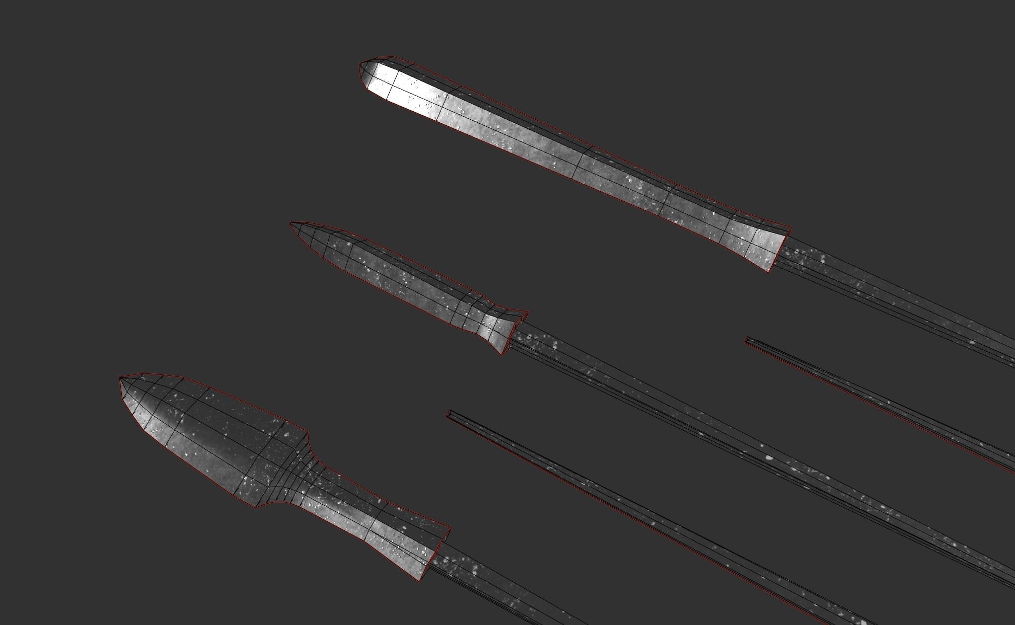 Japanese arrow head set 3 3D print model_3