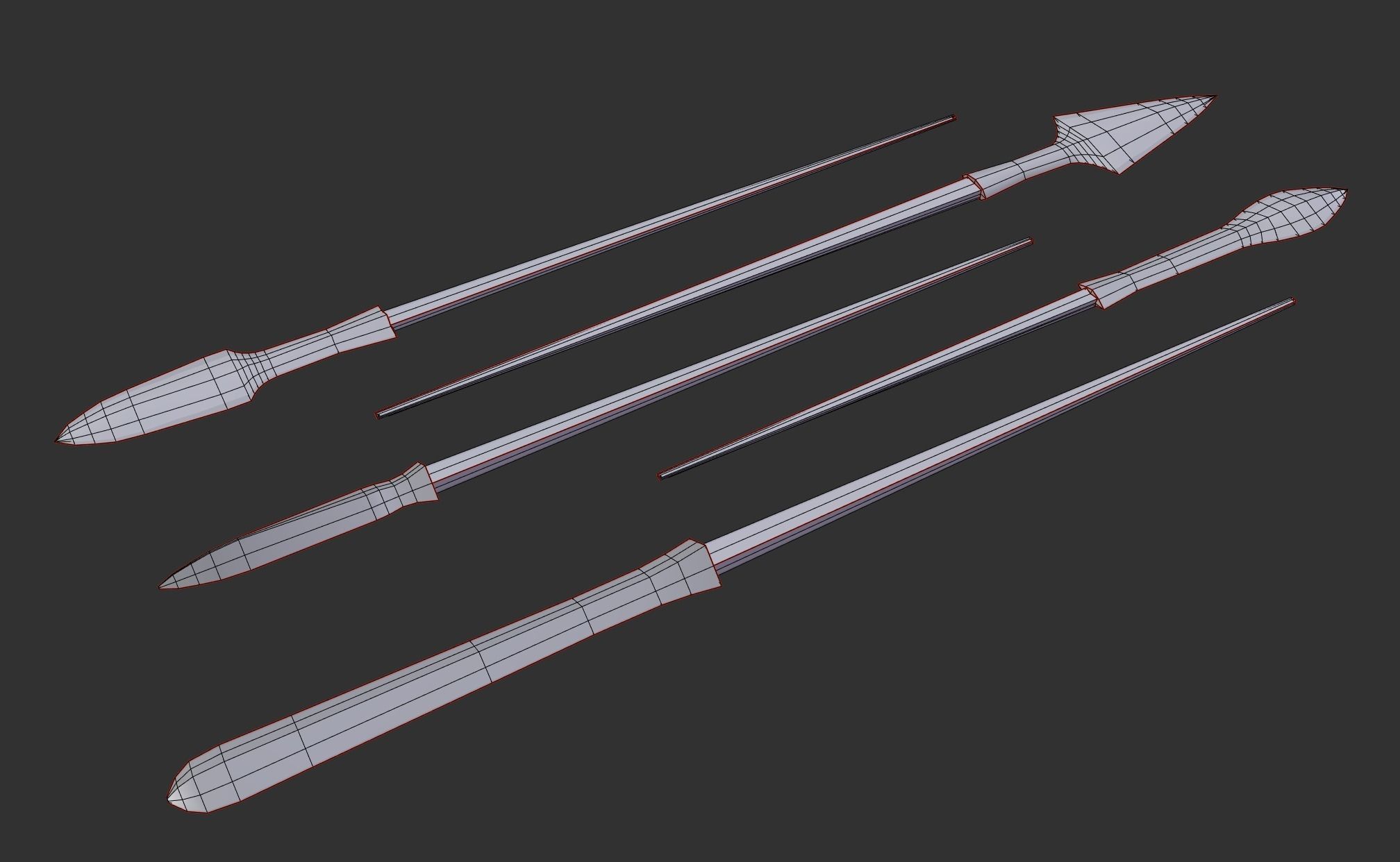 Japanese arrow head set 3 3D print model_8