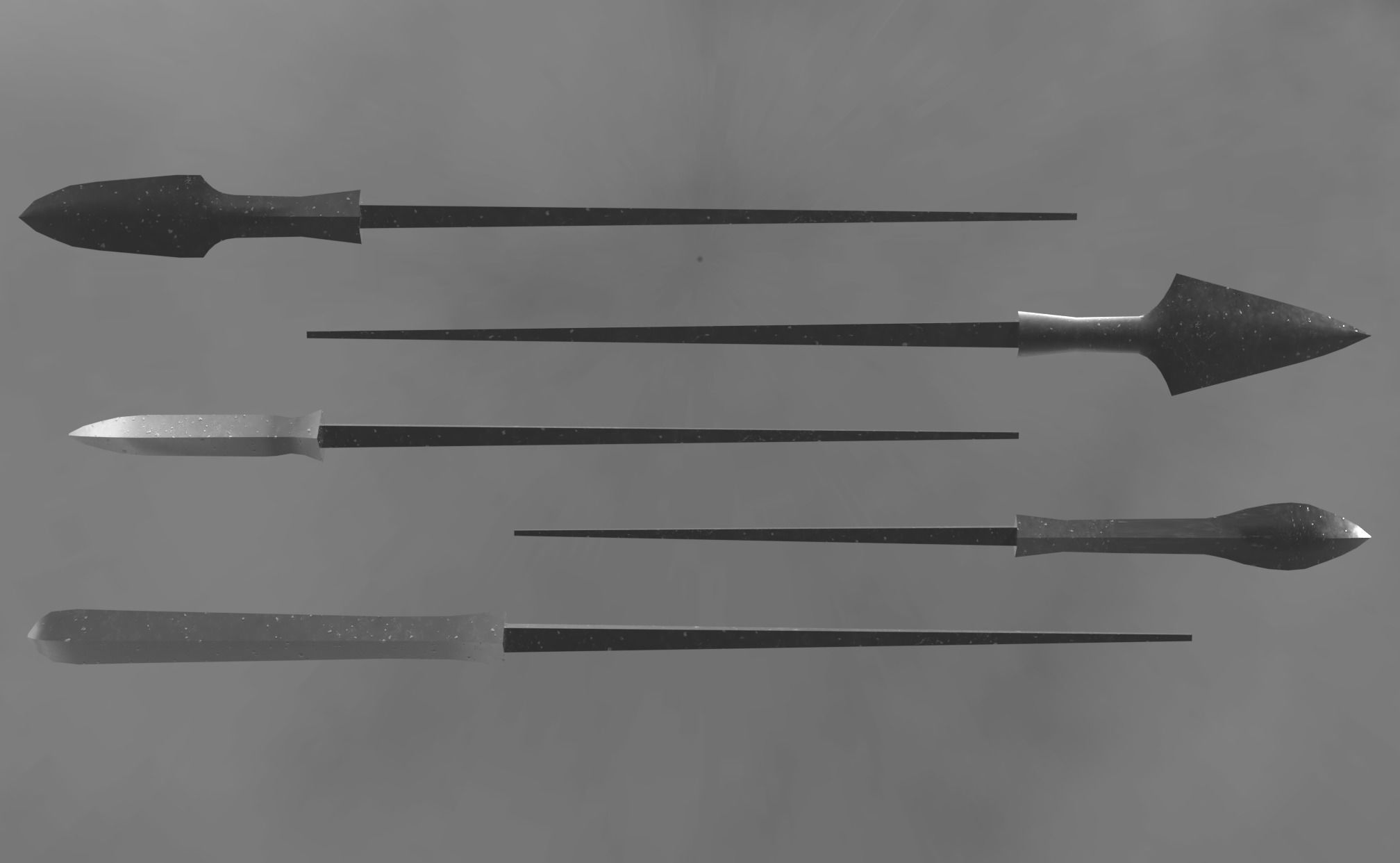 Japanese arrow head set 3 3D print model_4