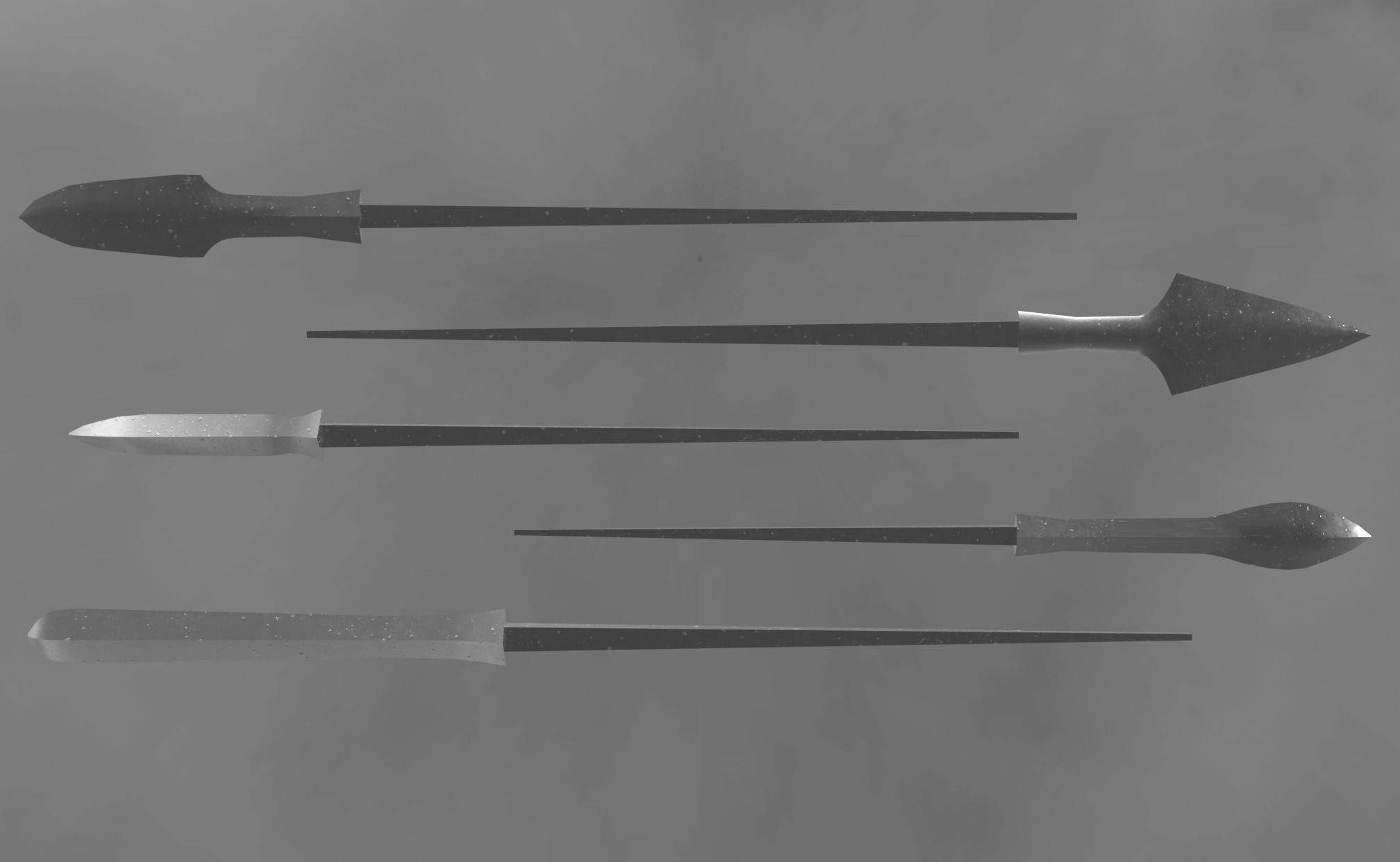 Japanese arrow head set 3 3D print model_6