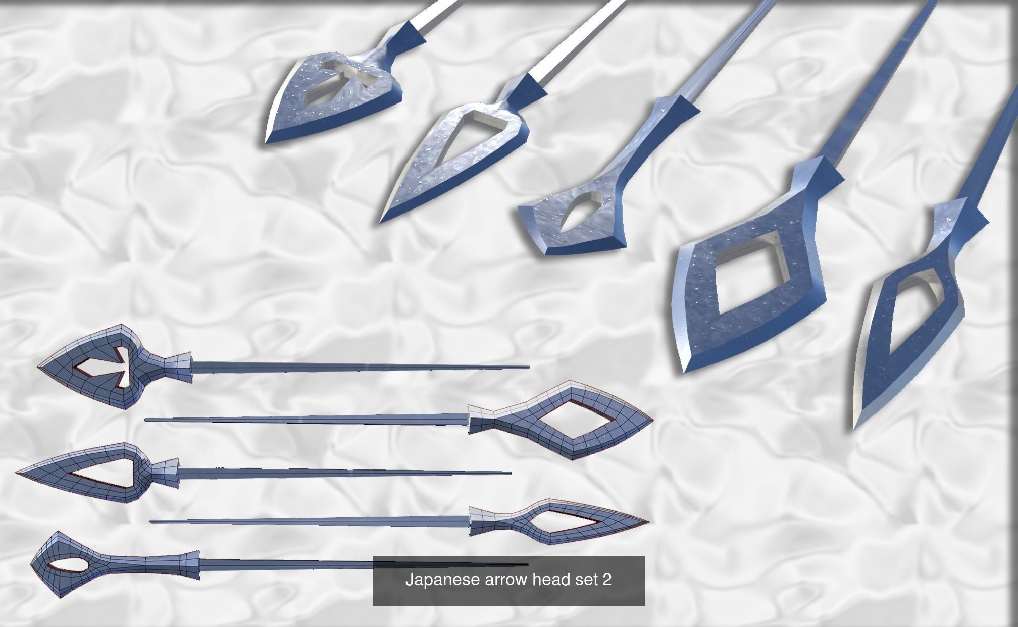3D japanese arrow head multi pack 3D Model Collection_5