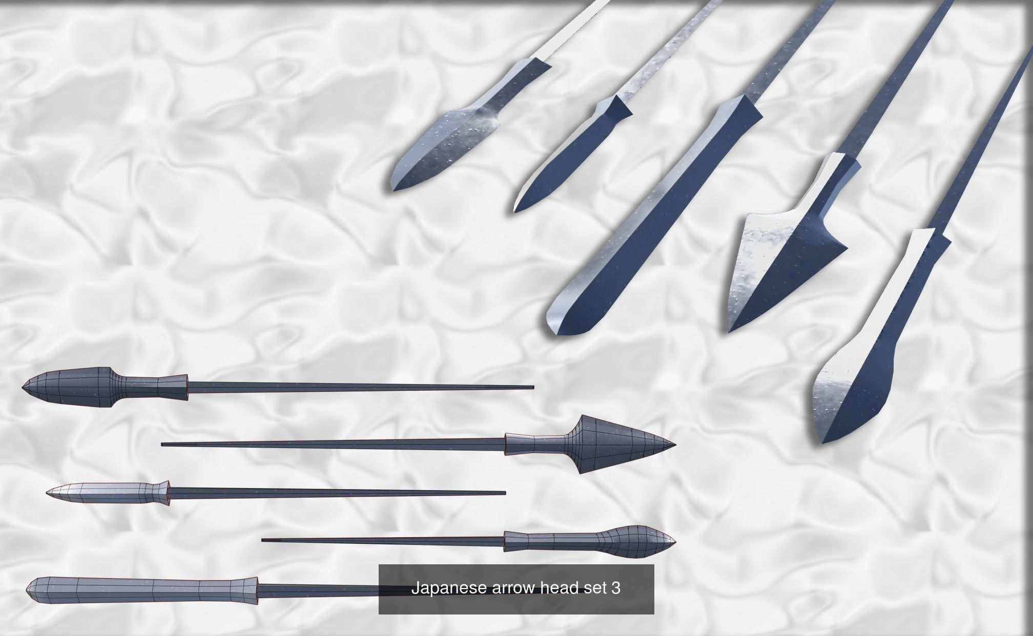 3D japanese arrow head multi pack 3D Model Collection_4