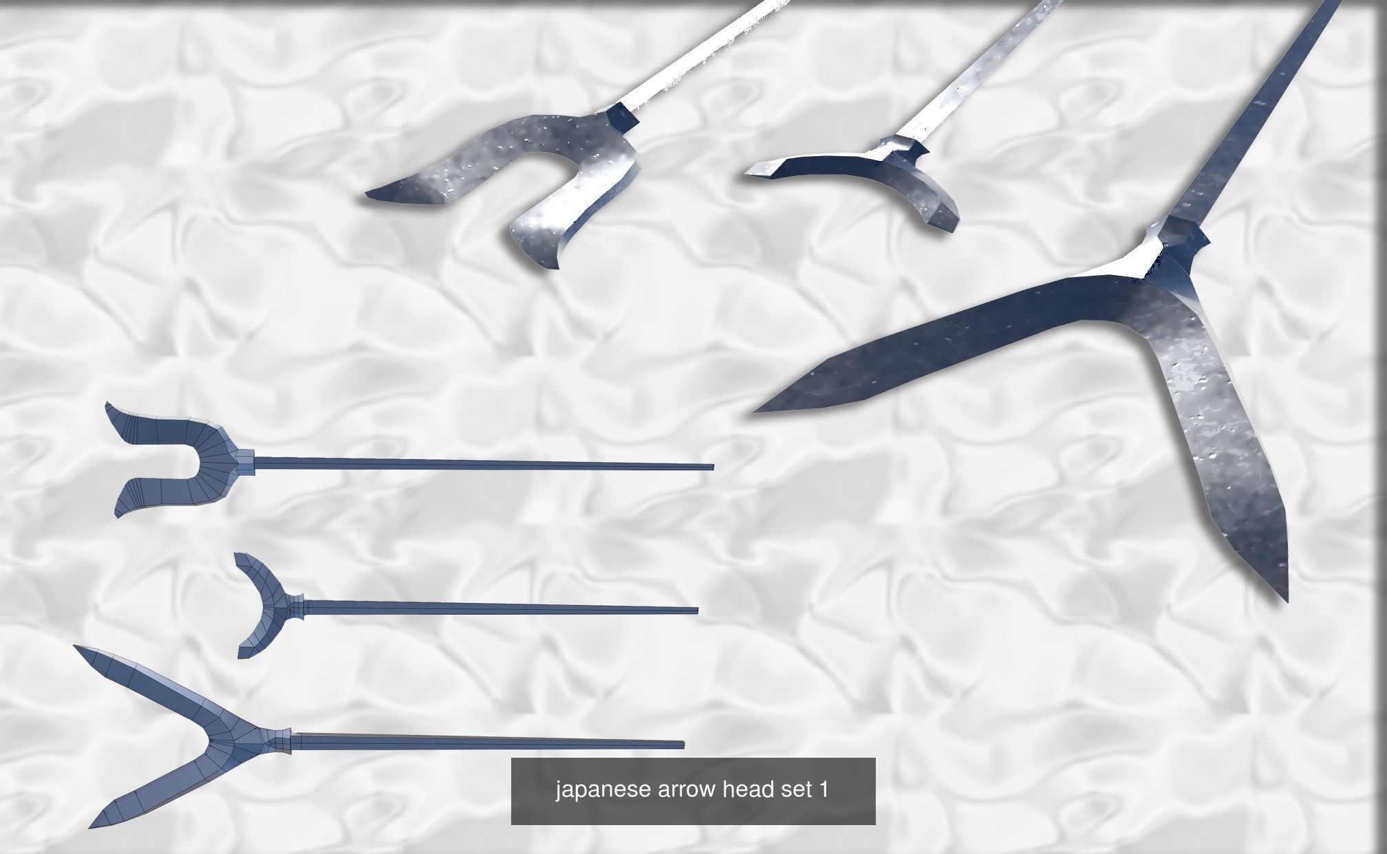 3D japanese arrow head multi pack 3D Model Collection_2