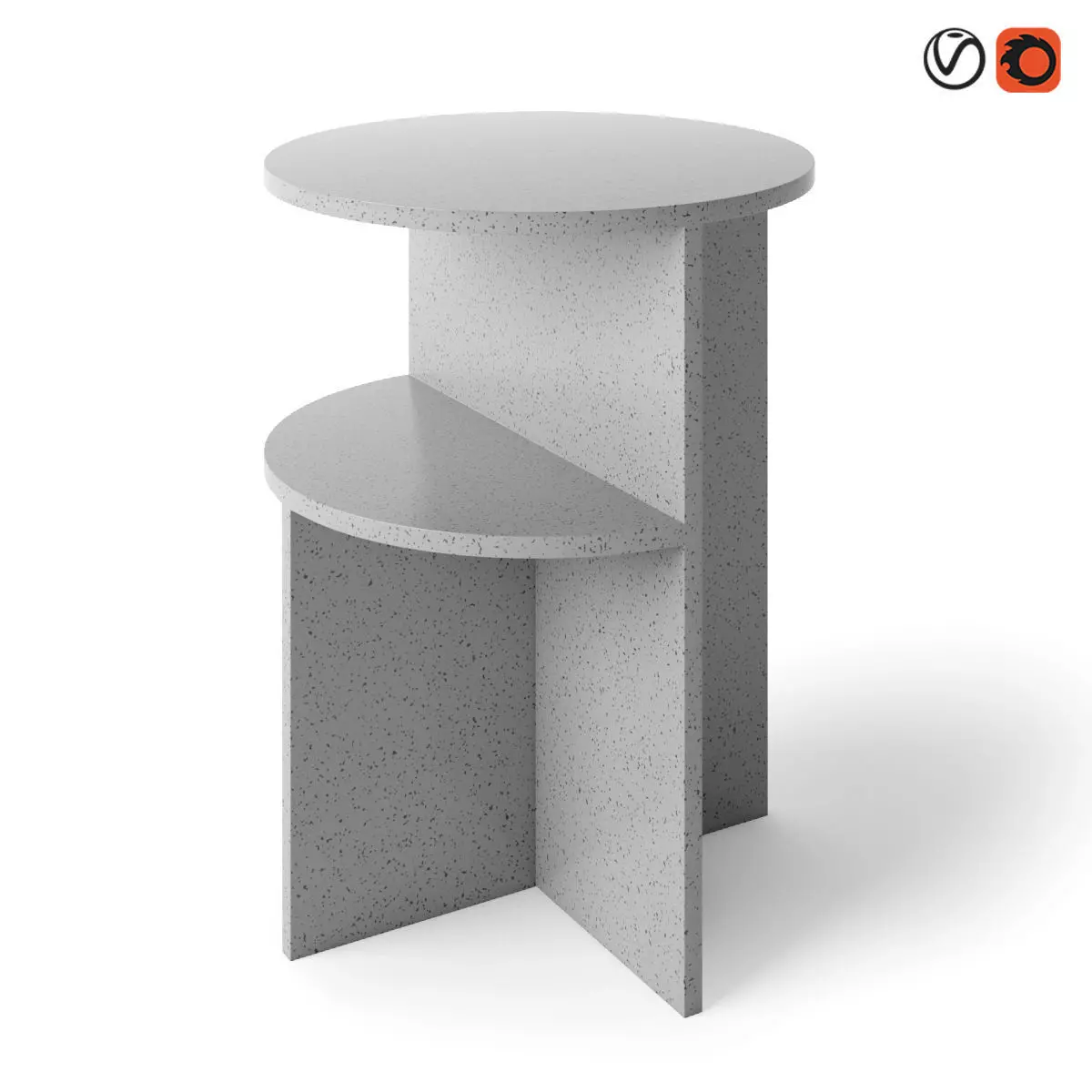 Muuto Halves Side Table 3D model_0