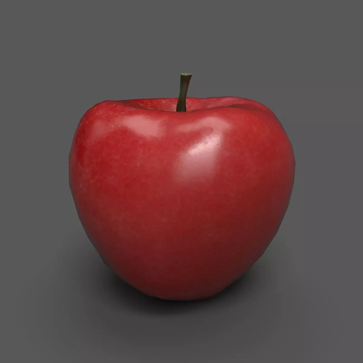 Apple Red Low-poly 3D model_0