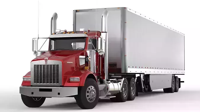 Kenworth T800 Daycab 2005 - present 3D model