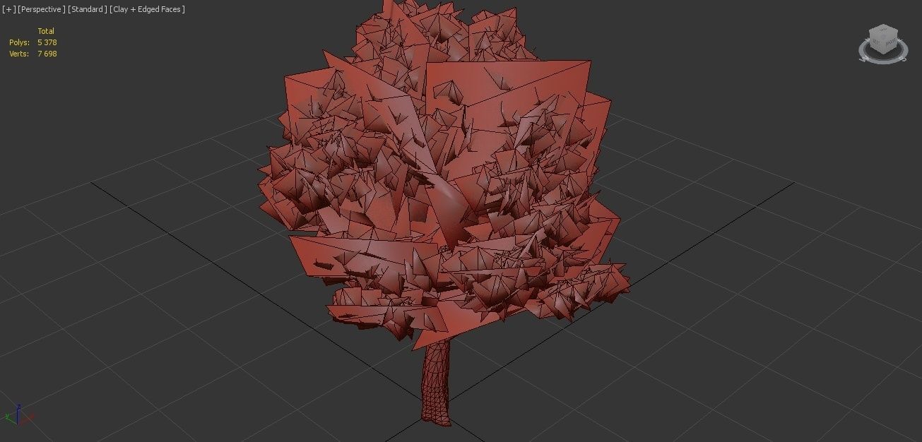 Red Gum Tree Low-poly 3D model_5