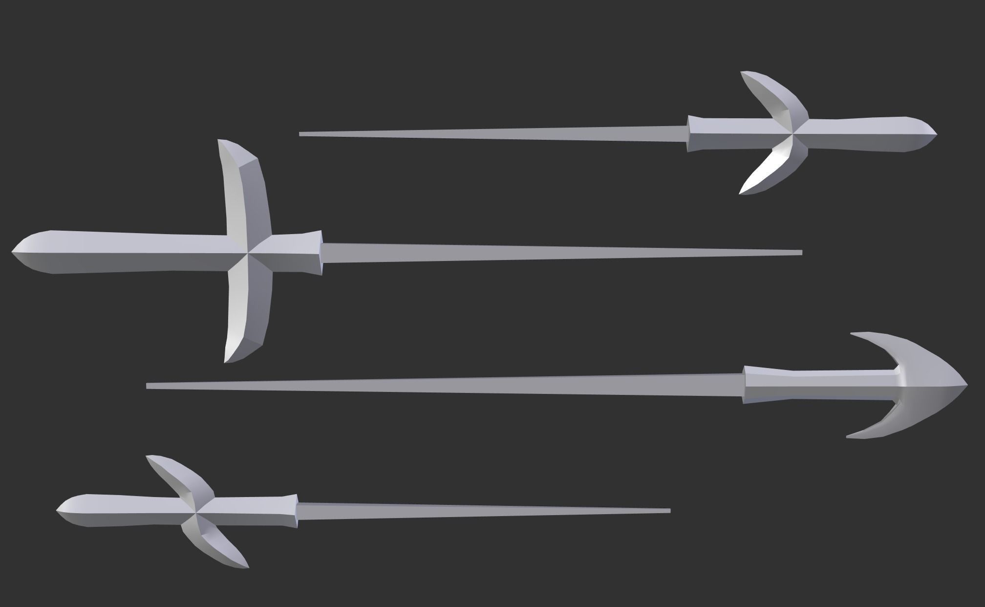 Japanese arrow head set 4 3D print model_2