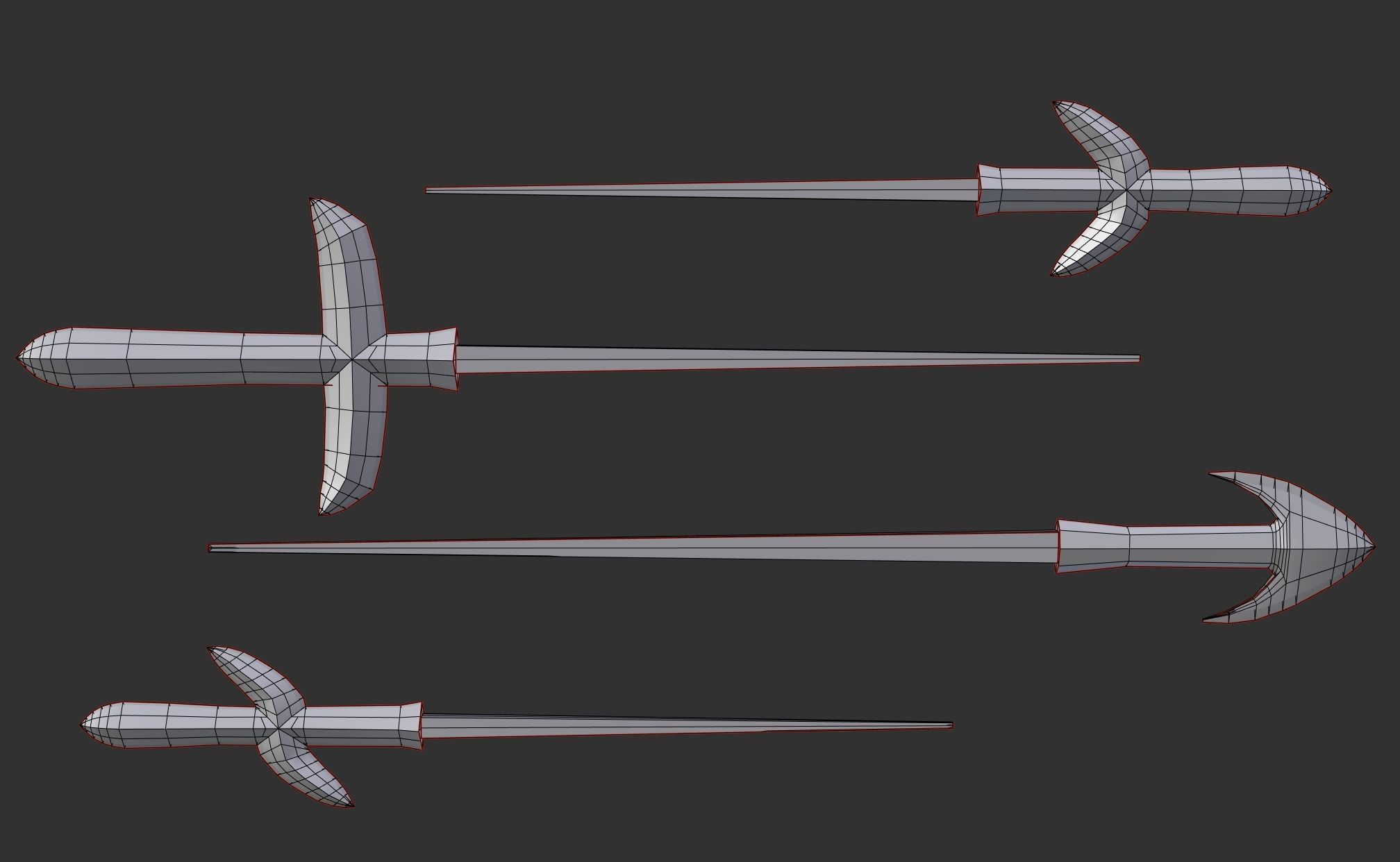 Japanese arrow head set 4 3D print model_1