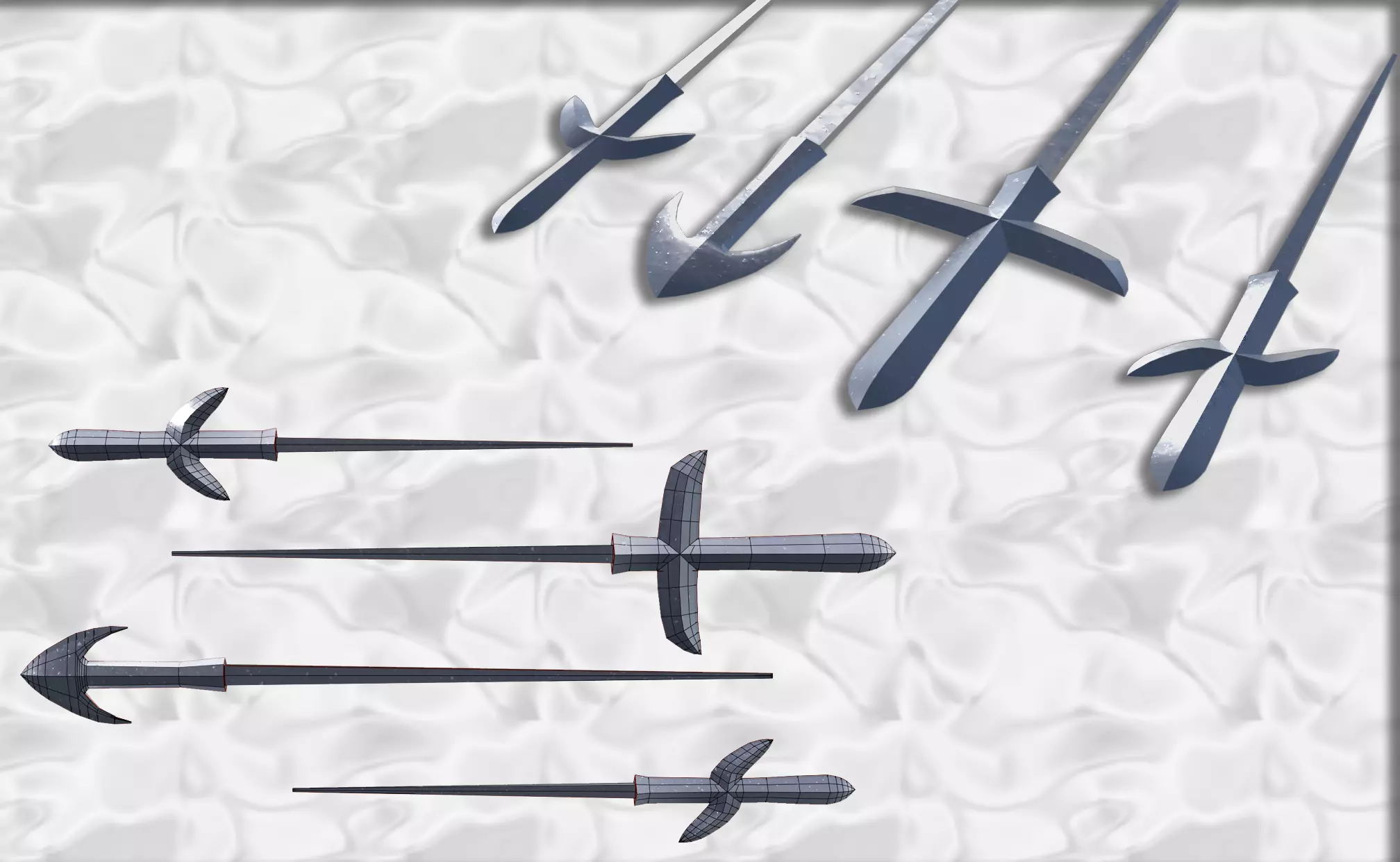 Japanese arrow head set 4 3D print model_0