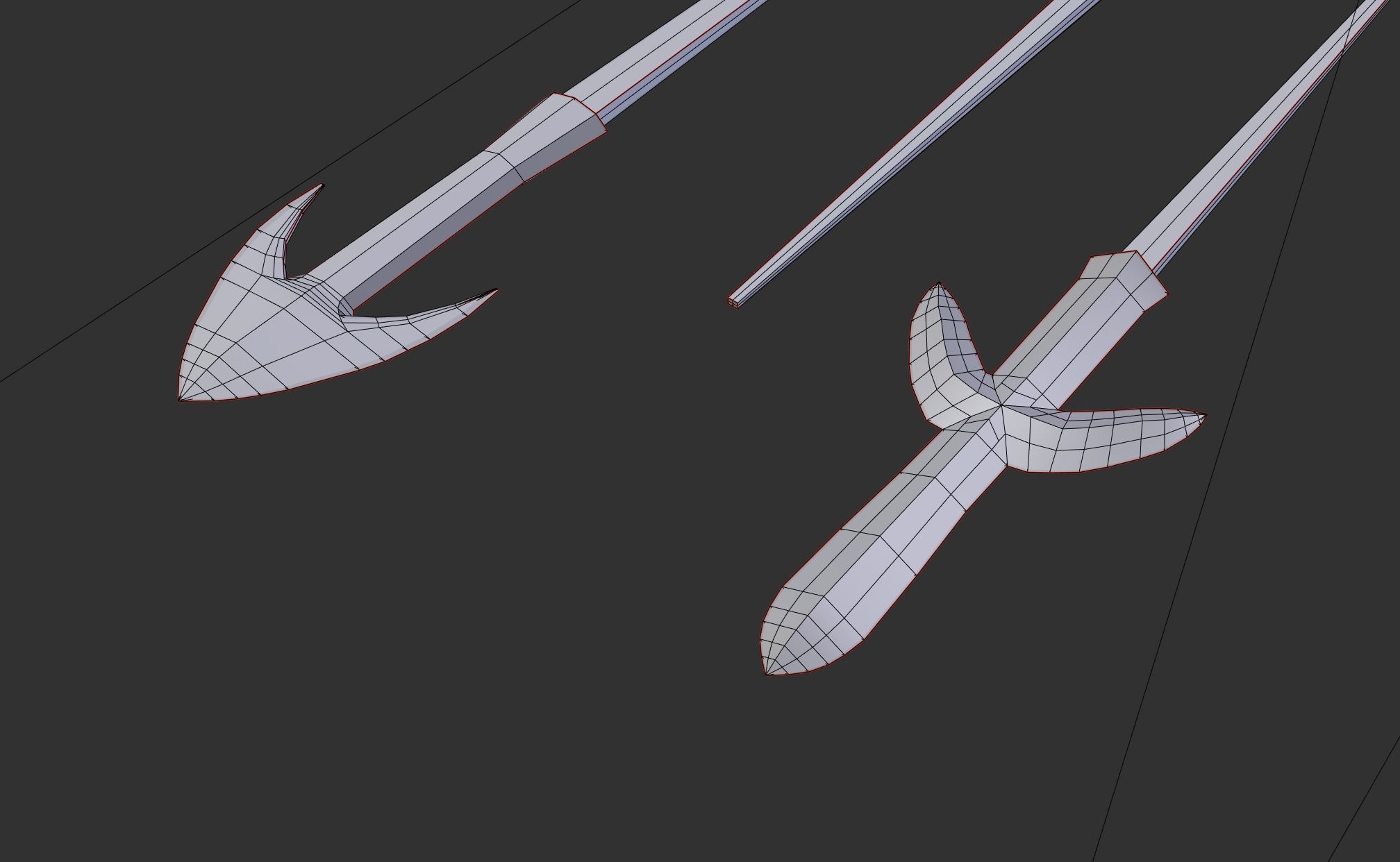 Japanese arrow head set 4 3D print model_3