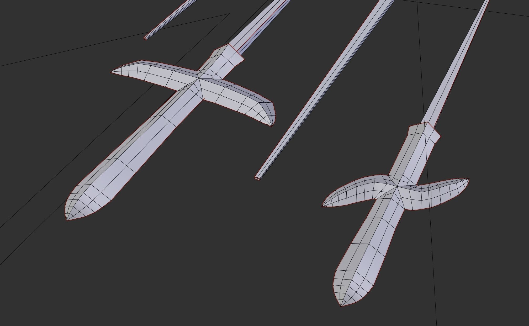 Japanese arrow head set 4 3D print model_4