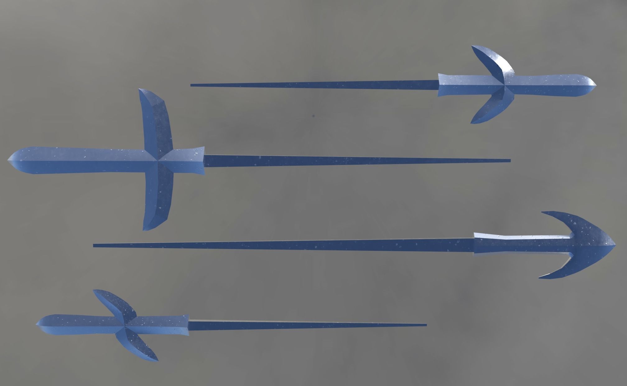 Japanese arrow head set 4 3D print model_6