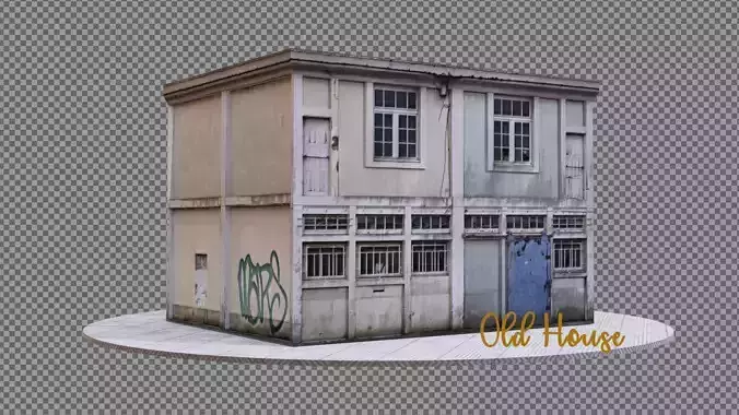 Low poly Pbr Old House