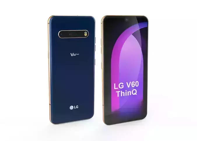 LG V60 Thin Q Low-poly 3D model