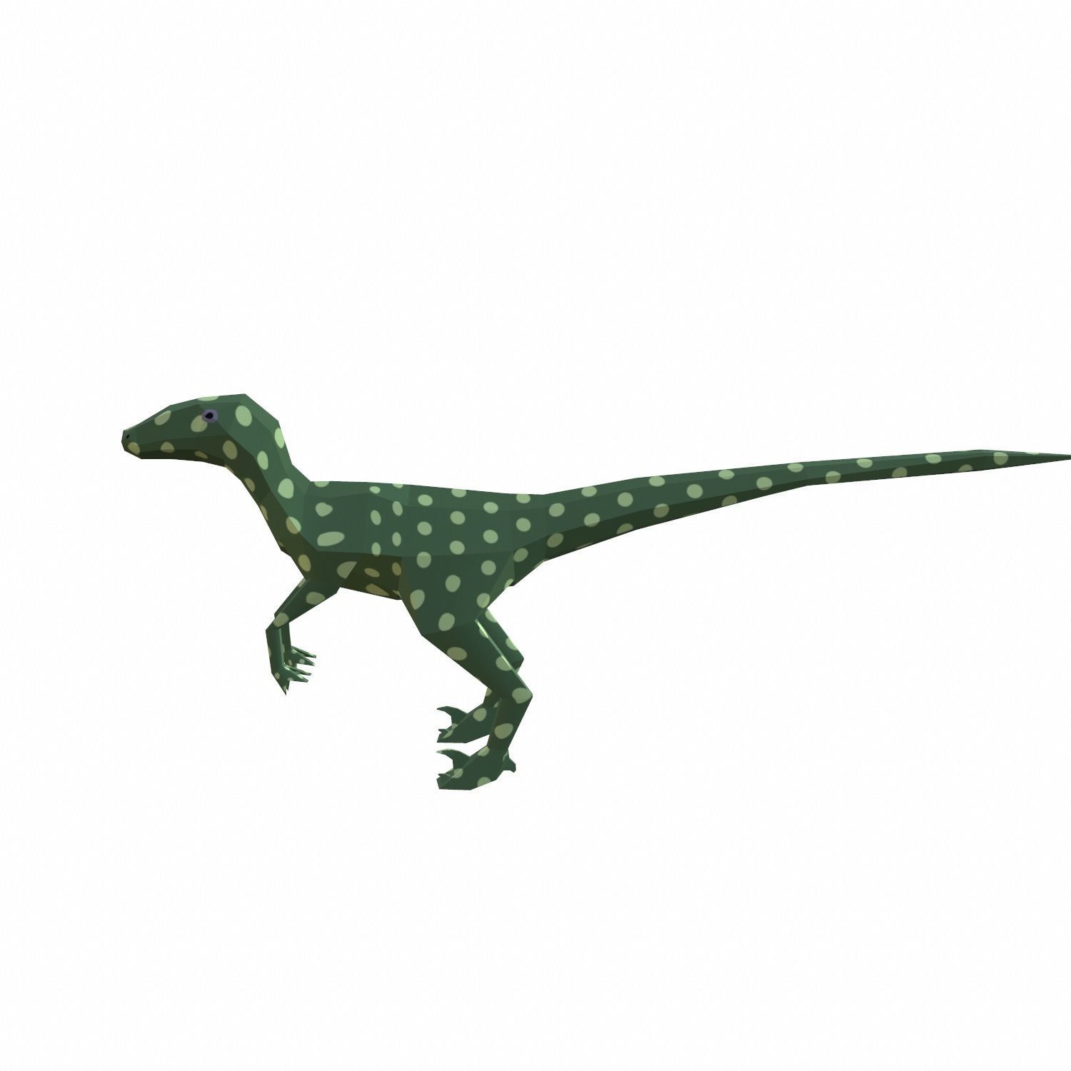 Dinosaur Cartoon Low-poly 3D model_4